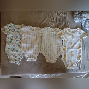 Aden Anais Baby Onesies Short Sleeve Bodysuits Bundle